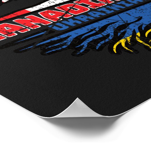 Oekraïnse Canadese Canada Boom Roots Flag Poster (Hoek)