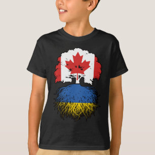 Oekraïnse Canadese Canada Boom Roots Flag T-shirt