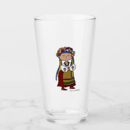 Oekraïnse danser Folk Art Glas
