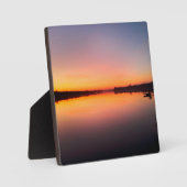 Oekraïnse Dnieper in zonsondergang Fotoplaat (Voorkant)