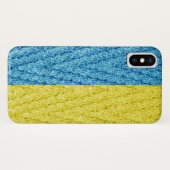 Oekraïnse gebreide vlag Case-Mate iPhone case (Achterkant (horizontaal))