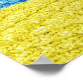 Oekraïnse gebreide vlag poster (Hoek)