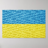 Oekraïnse gebreide vlag poster (Voorkant)