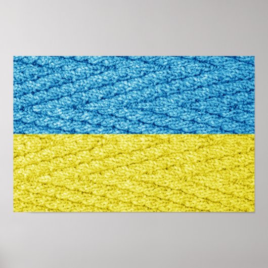 Oekraïnse gebreide vlag poster (Voorkant)