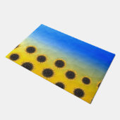 Oekraïnse geelblauwe maaswijdte Flowers Deurmat (Schuin)