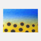 Oekraïnse geelblauwe maaswijdte Flowers Deurmat (Voorkant)