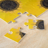 Oekraïnse geelblauwe maaswijdte Flowers Legpuzzel (Zijkant)