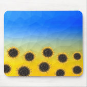 Oekraïnse geelblauwe maaswijdte Flowers Muismat (Voorkant)