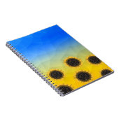 Oekraïnse geelblauwe maaswijdte Flowers Notitieboek (Rechterzijde)