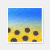 Oekraïnse geelblauwe maaswijdte Flowers Servet (Voorkant)