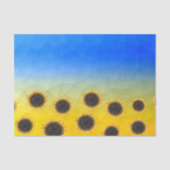 Oekraïnse geelblauwe maaswijdte Flowers Tissuepapier (Voorkant)