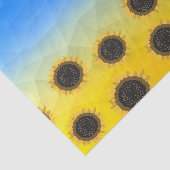 Oekraïnse geelblauwe maaswijdte Flowers Tissuepapier (Detail)