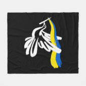 Oekraïnse gele blauwe vlag met ondersteuning voor  fleece deken (Voorkant (Horizontaal))