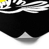 Oekraïnse gele blauwe vlag met ondersteuning voor  poster (Hoek)