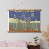 Oekraïnse goedenavond mensen geel en blauw hangend wandkleed (Slaapkamer)