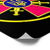 OEKRAÏNSE GRONDKRACHTEN EMBLEM OEKRAÏNE ARMY ARMED POSTER (Hoek)
