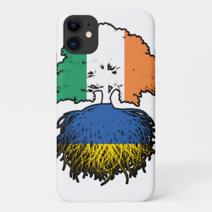 Oekraïnse Irish Ireland Tree Roots Flag Case-Mate iPhone Case