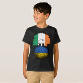Oekraïnse Irish Ireland Tree Roots Flag T-shirt (Voorkant volledig)