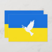 Oekraïnse Kaart vredesduif - vrijheid - vrede (Voorkant / Achterkant)