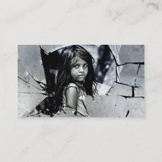 Oekraïnse kinderoorlog visitekaartje (Achterkant)