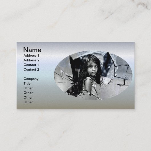 Oekraïnse kinderoorlog visitekaartje (Voorkant)