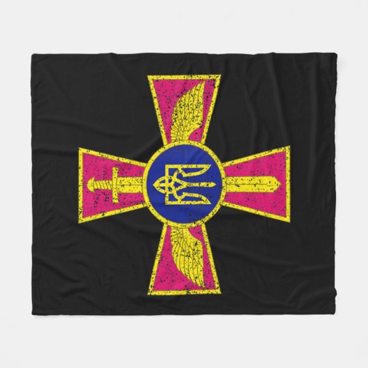 OEKRAÏNSE LUCHTKRACHTEN EMBLEM OEKRAÏNE ARMED FORC FLEECE DEKEN (Voorkant (Horizontaal))