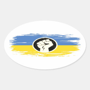 Oekraïnse marinier ovale sticker