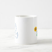 Oekraïnse nachtingale met zonnebloem koffiemok (Center)