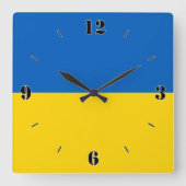 Oekraïnse nationale vlag vierkante klok (Voorkant)