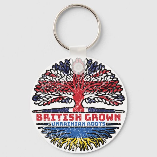 Oekraïnse Oekraïnse Uk Verenigd Koninkrijk - Brits Sleutelhanger (Voorkant)