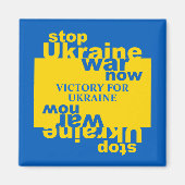 Oekraïnse oorlog nu Vlaggenoverwinning Oekraïne Magneet (Voorkant)
