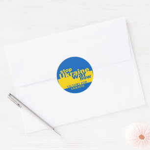 Oekraïnse oorlog nu Vlaggenoverwinning Oekraïne Ronde Sticker