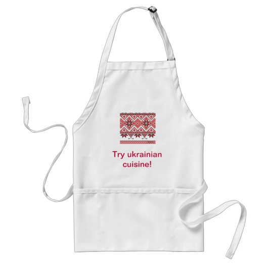 Oekraïnse ornament apron standaard schort (Voorkant)
