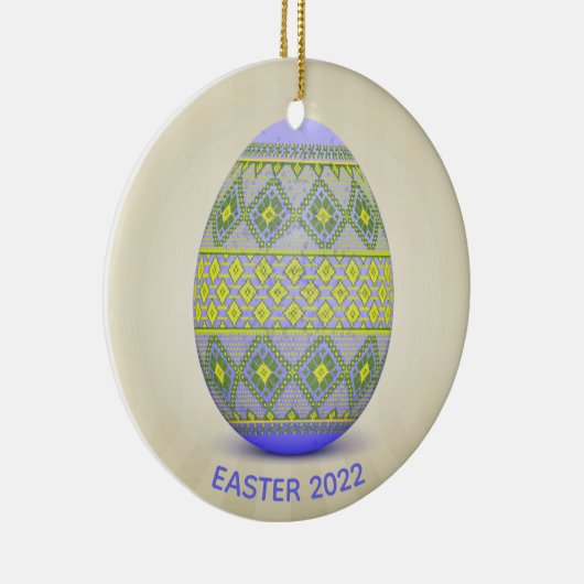 Oekraïnse paaseieren (Pysanka) Design Ceramic Orna Keramisch Ornament (Rechts)