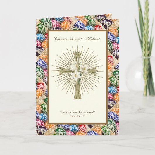 Oekraïnse paasgarnaal: Risen Alleluia Kaart (Voorkant)