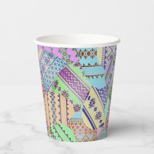 Oekraïnse paaskopjes (Pysanky) Papieren Bekers (Achterkant)