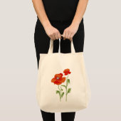 Oekraïnse "papaverbloem" vredelievende canvas tas (Voorkant (product))