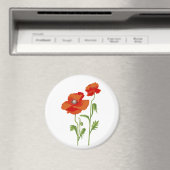 Oekraïnse "papaverbloem" vredeskleurige magneet (Insitu (Vaatwasser))