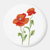 Oekraïnse "papaverbloem" vredeskleurige magneet (Voorkant)