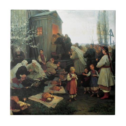 Oekraïnse Pasen/velyk Den' Blessing Tegeltje (Voorkant)