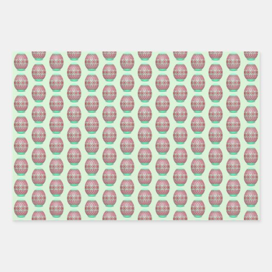 Oekraïnse rastereieren ontwerpen papierpakjes voor inpakpapier vel (Voorkant 2)