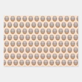 Oekraïnse rastereieren ontwerpen papierpakjes voor inpakpapier vel