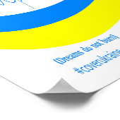 Oekraïnse reuzenvliegtuig en dromen sterven niet a poster (Hoek)