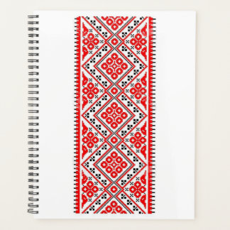 Oekraïnse Rode Embroidery Suns Vyshyvanka Planner