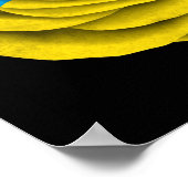 Oekraïnse Roos vlag op zwart Poster (Hoek)