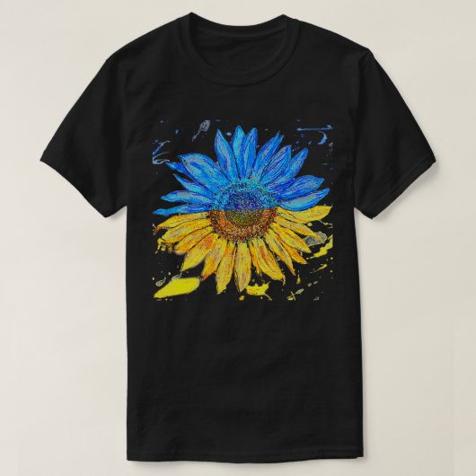 Oekraïnse  Shirt - Zonnebloem - Oekraïnse vlag (Design voorkant)