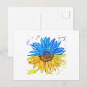 Oekraïnse  Shirt - Zonnebloem - Oekraïnse vlag Briefkaart (Voorkant / Achterkant)