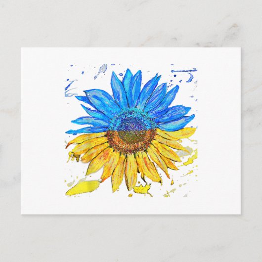 Oekraïnse  Shirt - Zonnebloem - Oekraïnse vlag Briefkaart (Voorkant)