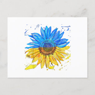 Oekraïnse  Shirt - Zonnebloem - Oekraïnse vlag Feestdagenkaart