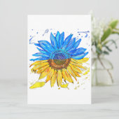 Oekraïnse  Shirt - Zonnebloem - Oekraïnse vlag Kaart (Staand voorkant)